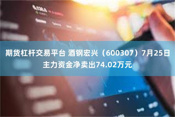 期货杠杆交易平台 酒钢宏兴（600307）7月25日主力资金净卖出74.02万元