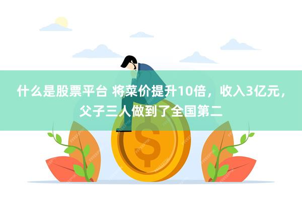 什么是股票平台 将菜价提升10倍，收入3亿元，父子三人做到了全国第二