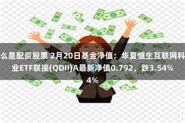 什么是配资股票 2月20日基金净值：华夏恒生互联网科技业ETF联接(QDII)A最新净值0.792，跌3.54%